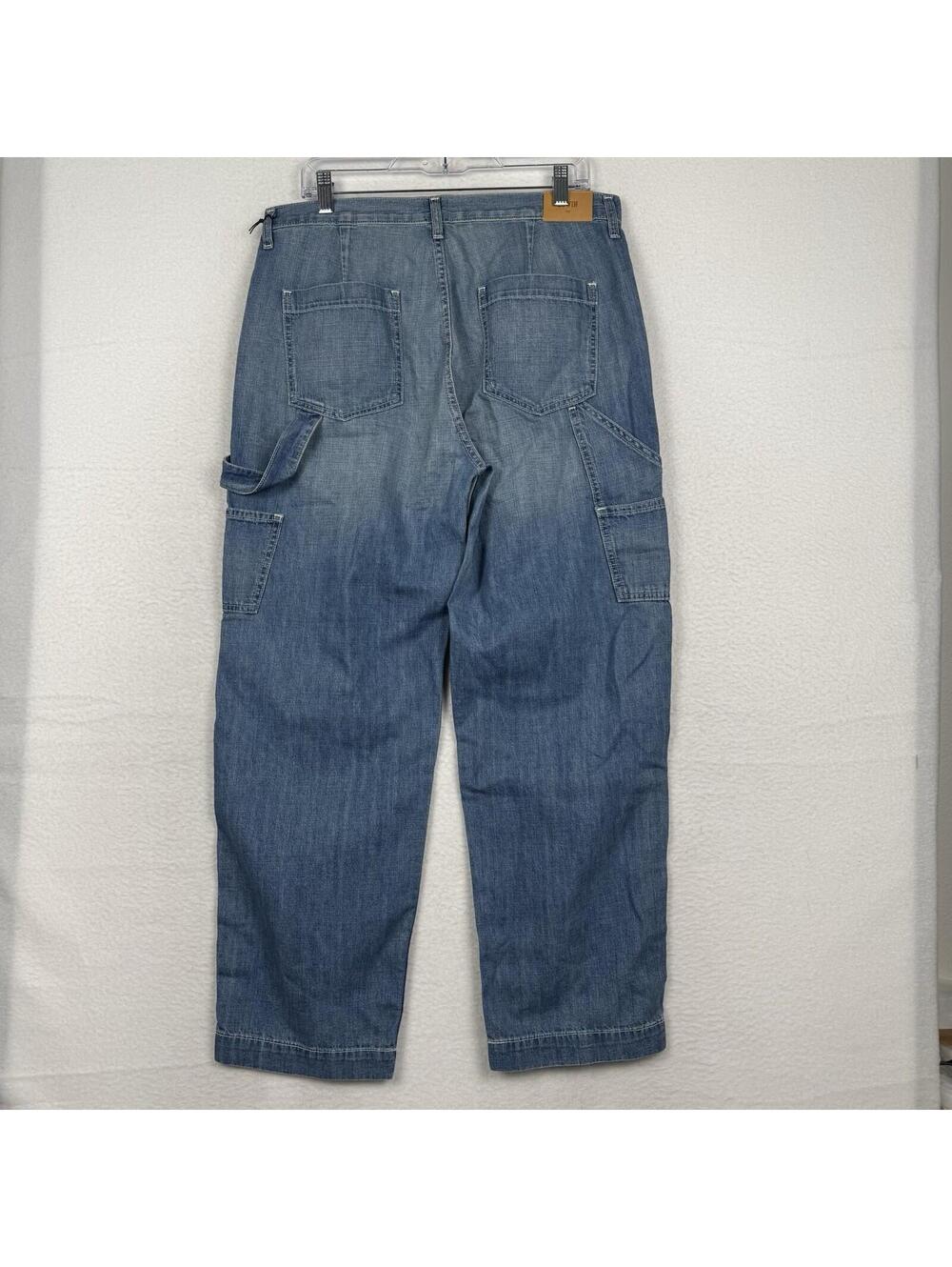 NEW Edwin Bailee Utility Pants Womens 31 Work Carpenter Denim Jeans Double Knee - Picture 5 of 11